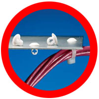 cable tie push button mounts